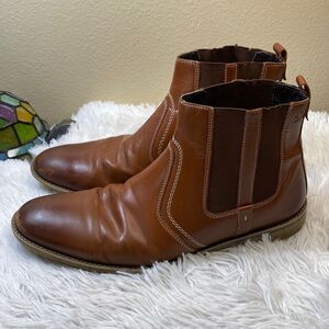 Stacy Adams Sz 10 1/2 Brown Leather Chelsea Boot